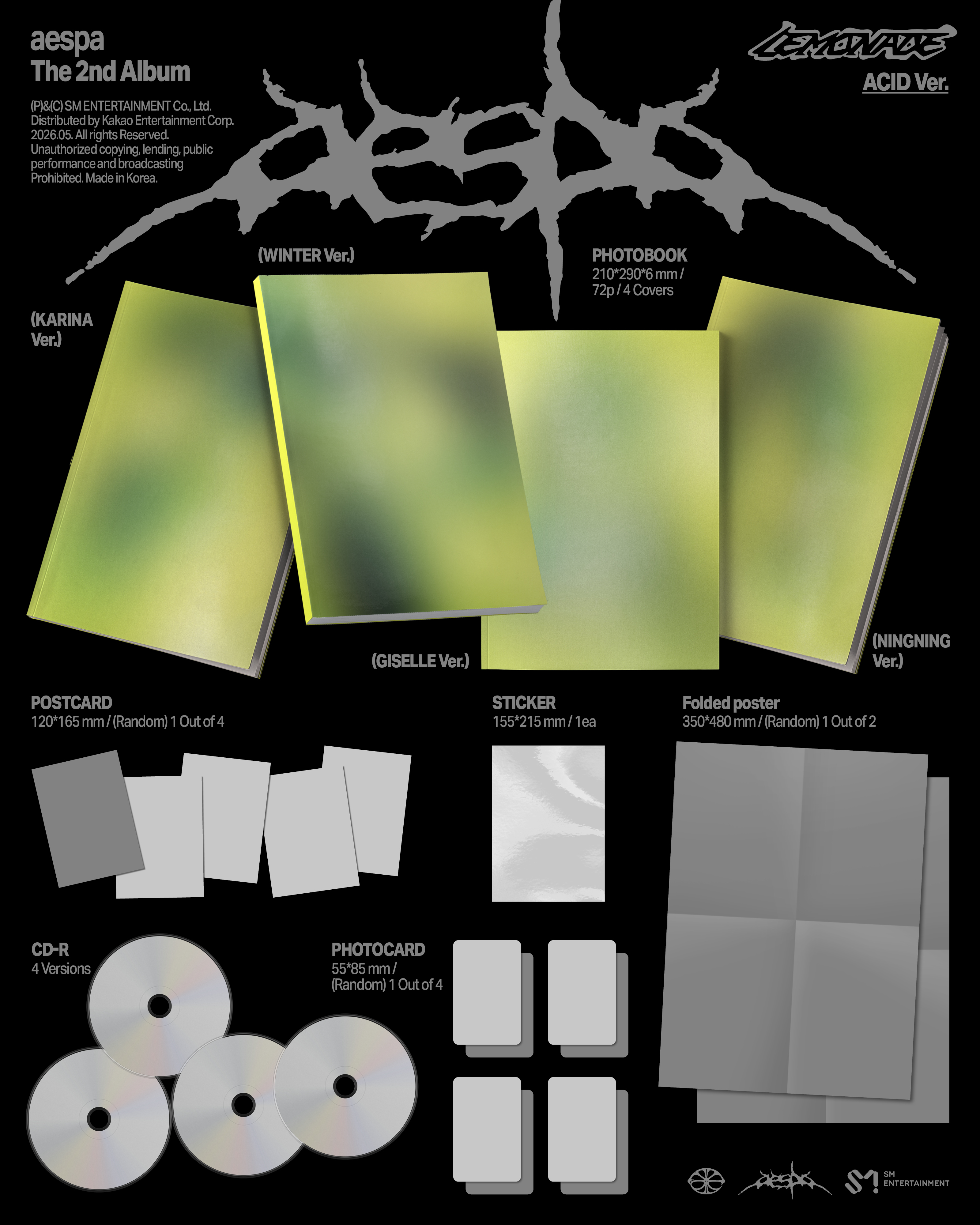 Aespa: Lemonade (ACID Version) kpop album 8804775469848